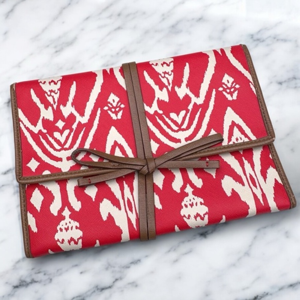 Stella & Dot Red/White “Bring Your Own Bling” Jewelry Travel Bag